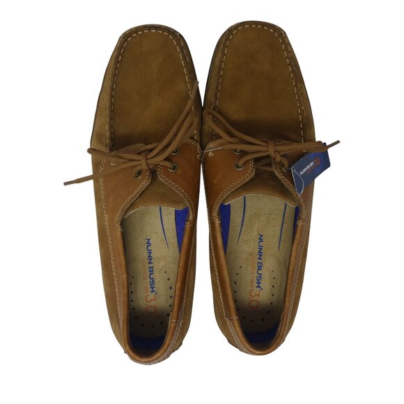Nunn Bush Brown Leather Comfort Gel Boat Shoes Loafers Mens 10.5 Wide NWT - Picture 7 of 14